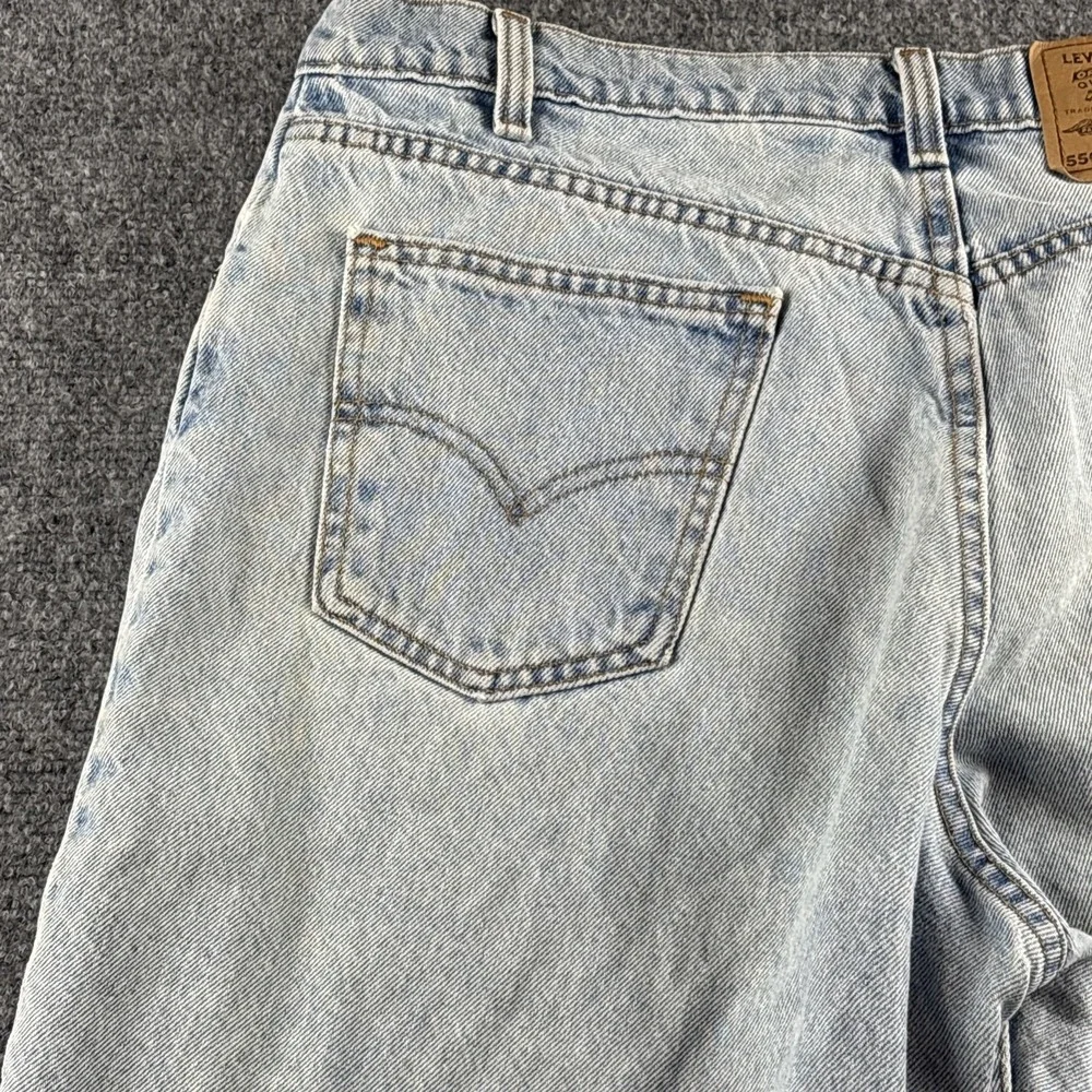 Vintage 90s Levi's 550 Orange Tab Shorts W34 Blank Tab Rare Light Wash Jorts
